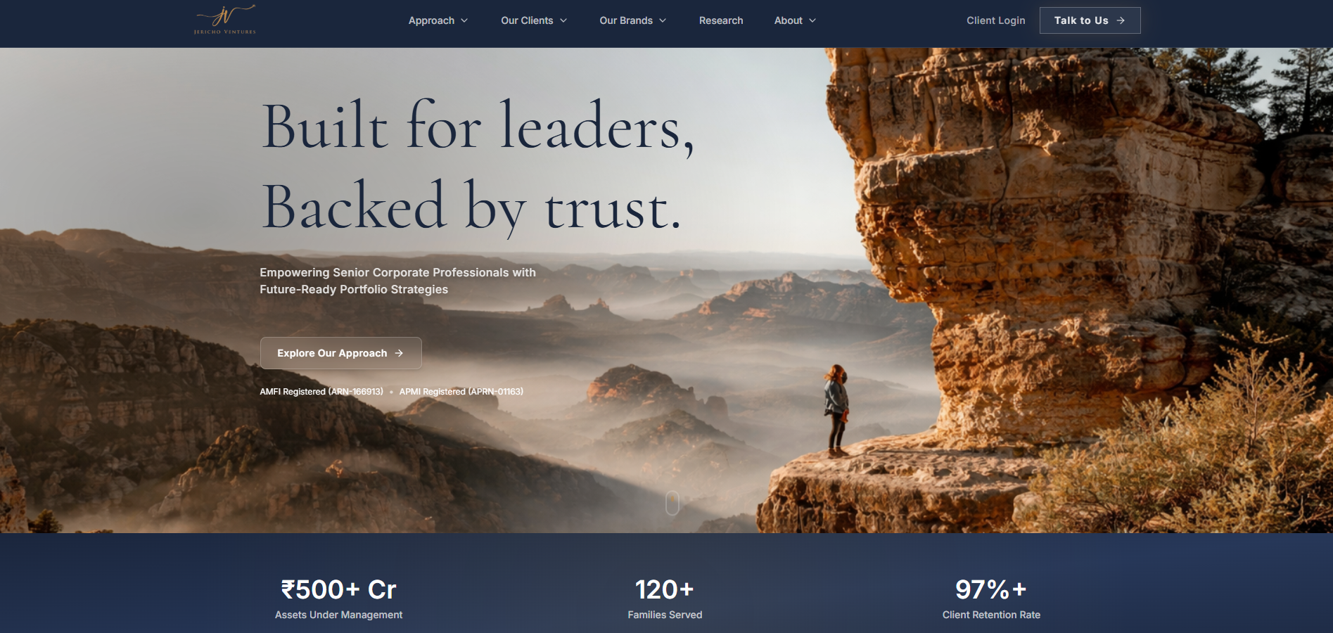 Jericho Ventures website - designed by EnableWealth